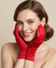 Елегантні жіночі рукавички короткі для фотосесії та свята Honey Fashion Accessories XS/S/M червоний (7-25) - зображення 1