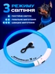 Ошейник для собак светящийся регулируемый водонепроницаемый BRS Blue - изображение 3