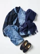 Шарф Uniqlo розмір ONESIZE синій (67) (470736) - изображение 11