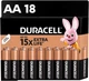 Щелочные батарейки Duracell AA (LR06) MN1500 18 шт (5000394107519) - изображение 1