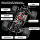 Машинка на радіоуправлінні KF18 1:14 – безщітковий позашляховик 4WD до 45 км/год джип на пульті потужний RC автомобіль - зображення 5