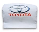 Чехол на подголовник Avtoaks белый с цветным логотипом Toyota 2 шт. - изображение 3