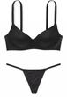 Комплект женского белья Victoria's Secret Body by Victoria Black (лиф M/B80 + трусики V-String M) - изображение 1