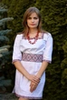Вишите плаття Etnoshop Вишиване диво бохо M Біле - изображение 1