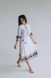 Вишите плаття Etnoshop Спів квітів бохо XXL Біле - изображение 2