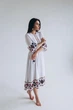 Вишите плаття Etnoshop Спів квітів бохо XXL Біле - изображение 4