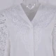 Блузка с V-образным вырезом кружевная рубашка с манжетами воланами GOLDENBLOUSE белая XL (Vl 71) - изображение 5