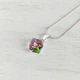 Кулон Hand Made з кристалом Swarovski у формі кубика кольору Vitrail Medium (кулон без ланцюжка) - зображення 1