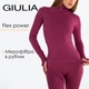 Женская водолазка в рубчик Giulia FLEX LONGSLEEVE POWER S/M Domsor, эластичная водолазка из микрофибры - изображение 1
