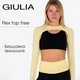 Женский бесшовный спортивный топ Giulia FLEX TOP FREE L/XL Black, комфортный топ из микрофибры - изображение 1