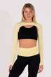 Женский бесшовный спортивный топ Giulia FLEX TOP FREE L/XL Black, комфортный топ из микрофибры - изображение 2