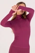 Женская водолазка в рубчик Giulia FLEX LONGSLEEVE POWER S/M Domsor, эластичная водолазка из микрофибры - изображение 5
