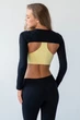 Жіночий безшовний спортивний топ Giulia FLEX TOP FREE XXS/XS Yellow-lemon grass, комфортний топ з мікрофібри - зображення 3