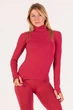 Жіноча водолазка в рубчик Giulia FLEX LONGSLEEVE POWER XXS/XS Bordo-winterberry, еластична водолазка з мікрофібри - зображення 2