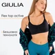 Женский бесшовный топ с перекрестными бретелями Giulia FLEX TOP ACTIVE S/M Black, спортивный топ, эластичный для тренировок - изображение 1