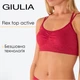 Женский бесшовный топ с перекрестными бретелями Giulia FLEX TOP ACTIVE S/M Bordo-winterberry, спортивный топ, эластичный для тренировок - изображение 1