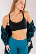 Женский бесшовный топ с перекрестными бретелями Giulia FLEX TOP ACTIVE S/M Black, спортивный топ, эластичный для тренировок - изображение 2