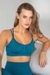 Женский бесшовный топ с перекрестными бретелями Giulia FLEX TOP ACTIVE XXS/XS Blue-lyons, спортивный топ, эластичный для тренировок - изображение 2