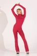Жіноча водолазка в рубчик Giulia FLEX LONGSLEEVE POWER XXS/XS Bordo-winterberry, еластична водолазка з мікрофібри - зображення 5