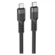 USB кабель Hoco U110, Type-C, 1.2 м., Чорний - 298148 - зображення 1