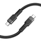 USB кабель Hoco U110, Type-C, 1.2 м., Чорний - 298148 - зображення 3