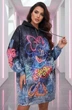 Платье худи теплое Fashion L черное ж98 - изображение 1