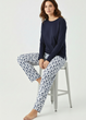 Домашний пижамный Лонгслив Primark Long sleeve Pyjama XS Для дома и сна Синий (8957) - изображение 2