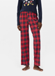 Жіночі піжамні штани Primark Wide Leg Pajama Bottoms XL для дому та сну Червоний (8866) - зображення 1