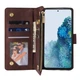 Чохол книжка Zip Wallet для Xiaomi Redmi 13 кавовий з ремінцем на руку - зображення 2