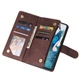 Чохол книжка Zip Wallet для Xiaomi Redmi 13 кавовий з ремінцем на руку - зображення 5
