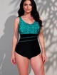 Коригуючий купальник Fuba 26109-1 чорний-зелений 7XL - зображення 5