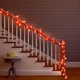 Светодиодная гирлянда кленовые листья 2 метра 10 LED-ламп питание на батарейках, Оранжево-красный - изображение 5