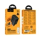Сітчасте зарядне пристрій Hoco N75 Grande USB/2Type-C 65W швидка зарядка для портативних пристроїв + кабель Type-C Чорний - зображення 2