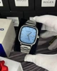 Мужские часы Casio A-168 серый-голубой - изображение 4