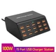 Сетевое зарядное устройство HW-15 100W на 15 портов USB12W Черный - изображение 2
