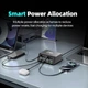 Багатоканальна зарядна станція WLX-60E 210W з кабелями (2Type-C48W+3Type-C33W+USB30W) Чорний - зображення 7