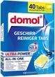 Таблетки для посудомоечной машины средство Domol All in 1 для мытья посуды в посудомойки 40 шт (4305615672991) - изображение 1