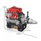 Конструктор двигун Ferrari V8 Mould King восьмициліндровий 750 деталей Червоний (28365) - зображення 7