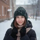 Набір в’язаних шапок вушанок Family Look для пари, ручна робота від PRIGRIZ — подарунок до дня закоханих - теплі, стильні, парні шапки унісекс - зображення 4