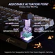 Механічна ігрова клавіатура ATTACK SHARK X68 HE Gray gradient Rapid Trigger, магнітні перемикачі Hall Effect, RGB, 66 клавіш, USB‑C, 8000 Гц - зображення 4