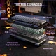 Механічна ігрова клавіатура ATTACK SHARK X68 HE Gray gradient Rapid Trigger, магнітні перемикачі Hall Effect, RGB, 66 клавіш, USB‑C, 8000 Гц - зображення 5