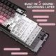 Игровая механическая беспроводная клавиатура Attack Shark X85 Pink gradient, 75%, RGB, USB-C, hot-swap, White Jade Switch с регулятором громкости - изображение 5