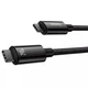 Кабель зарядки type c - type c 240w 3 метра Baseus Tungsten Gold Fast Charging (black) - изображение 4