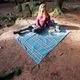 Килимок для пікніка Uquip Scotty M, 150 × 120 × 1 см, блакитний із сірим - зображення 13