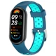 Перфорированный ремешок Vanfone для Xiaomi Mi Smart Band 8/9/10, сине-бирюзовый (VANAX56010) - изображение 1