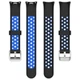 Перфорированный ремешок Vanfone для Xiaomi Mi Smart Band 8/9/10, черно-синий (VANAX56007) - изображение 3