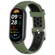 Перфорированный ремешок Vanfone для Xiaomi Mi Smart Band 8/9/10, черно-зеленый (VANAX56005) - изображение 1