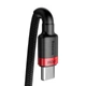 Кабель Baseus Cafule PD2.0 100W flash charging Type-C For Type-C cable (20V 5A)2m Red+Black (CATKLF-AL91) - изображение 3