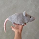М'яка плюшева іграшка handmade Щур 26 см сірий в'язаний гачком амігурумі - зображення 9