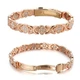 Женский браслет на руку из качественного металлического сплава, розово-золотистый цвет и отделка стразами - изображение 2